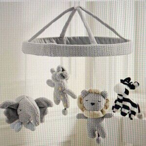 Pottery Barn Kids Knit Crib Zoo Mobile